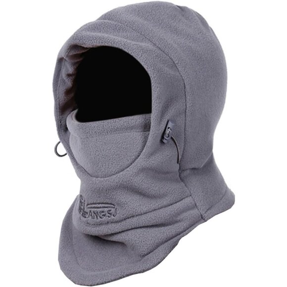 🆕 Kids Fleece Balaclava Grey Ski Face Mask Windproof Winter Hat Neck Warmer - Picture 1 of 8